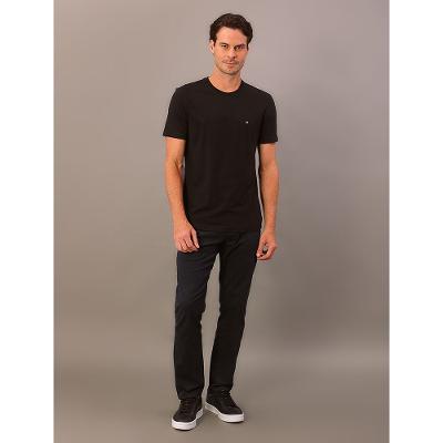 Camiseta Manga Curta Básica Meia Malha Calvin Klein - Preto