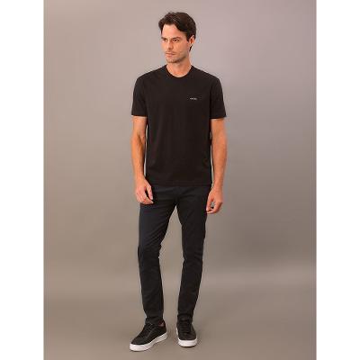 Camiseta Masculina Slim Minimalista Flamê Calvin Klein - Preto