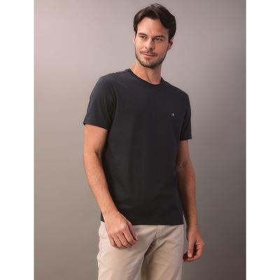 Camiseta Masculina Básica em Meia Malha Calvin Klein - Azul Marinho