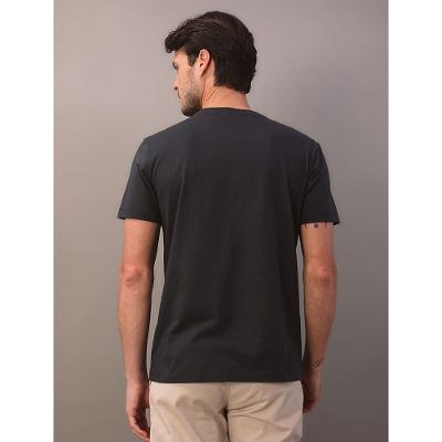 Camiseta Masculina Básica em Meia Malha Calvin Klein - Azul Marinho