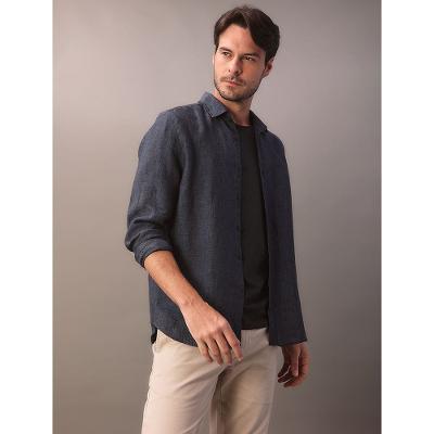 Camiseta Masculina Básica em Meia Malha Calvin Klein - Azul Marinho