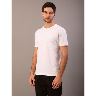 Camiseta Masculina Básica em Meia Malha Calvin Klein - Branco
