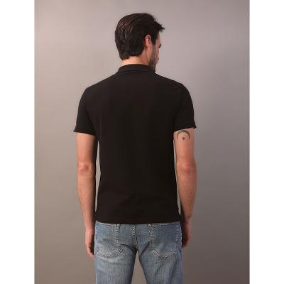Polo Masculina Básica Slim Sem Friso Calvin Klein - Preto
