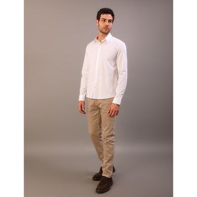 Camisa Masculina Manga Longa Slim Básica - Branco