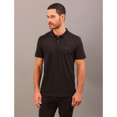 Polo Manga Curta Calvin Klein Masculino Slim Piquet Pima - Preto