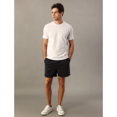 Camiseta Manga Curta Calvin Klein Jeans Masculino Malhão Com Punhos - Branco