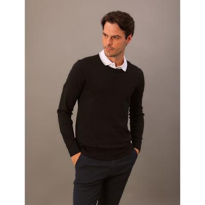 Tricot Masculino Decote Redondo Calvin Klein - Preto