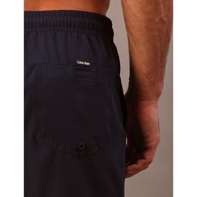 Shorts Elástico Liso Com Logo Lateral - Marinho