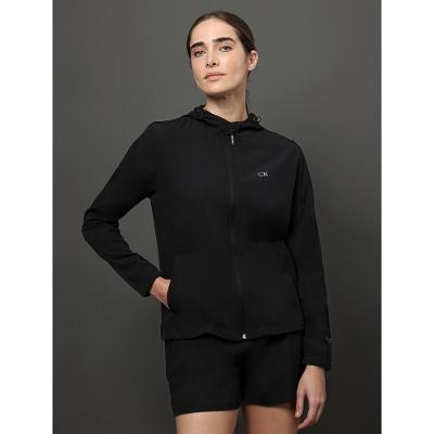 Jaqueta Corta Vento Calvin Klein Sport Feminino Com Capuz - Preto