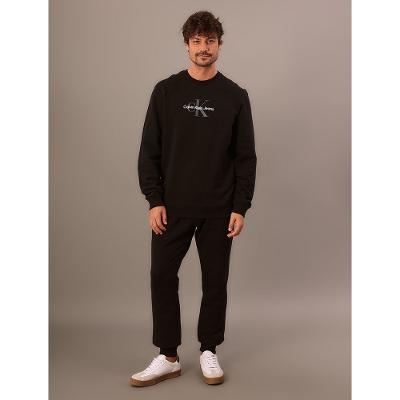 Casaco Moletom Masculino Re Issue Calvin Klein Jeans - Preto