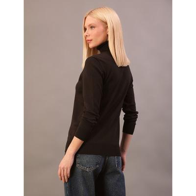 Tricot Feminino Gola Alta Calvin Klein Jeans - Cafe