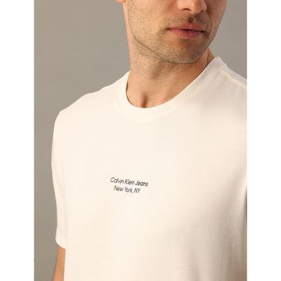 Camiseta Manga Curta Logo Calvin Klein Jeans Ny - Off White