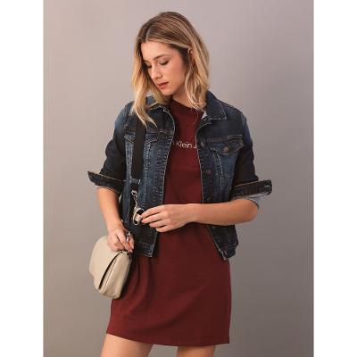 Jaqueta Jeans Feminina Trucker Controle Térmico - Marinho