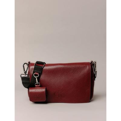 Bolsa Média Calvin Klein Jeans Feminino Chaveiro - Bordo
