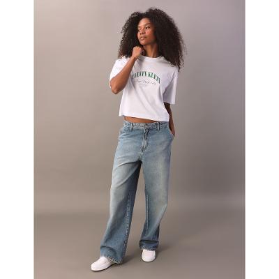 Camiseta Calvin Klein Jeans Feminino Manga Curta Copa Ny - Branco