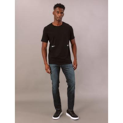Calça Jeans Skinny Filigrana Embossed - Marinho