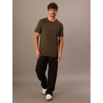 Camiseta Manga Curta Calvin Klein Jeans Masculino Pima - Militar