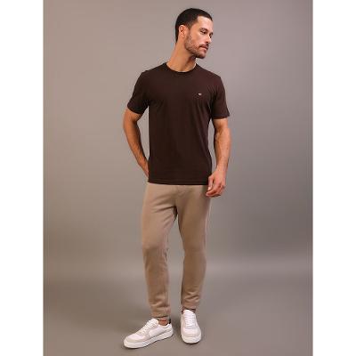 Camiseta Manga Curta Calvin Klein Jeans Masculino Calvin Klein Bordado - Cafe