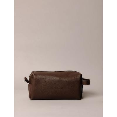 Necessaire Calvin Klein Couro - Cafe