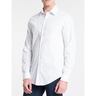 Camisa Social Masculina Slim Flex Collar Calvin Klein - Branco
