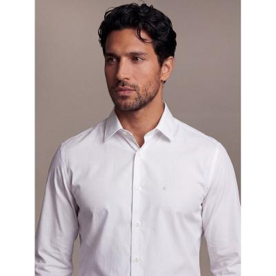 Camisa Social Masculina Slim Flex Collar Calvin Klein - Branco