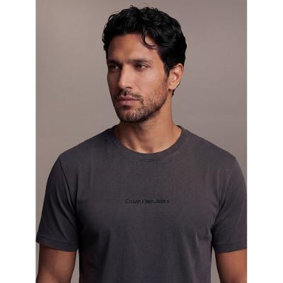 Camiseta Manga Curta Calvin Klein Jeans Masculino Logo Est. 1978 - Chumbo