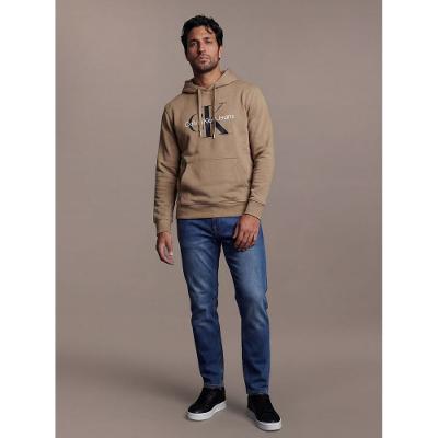 Moletom Masculino Hoddie Calvin Klein Jeans - Caqui Medio