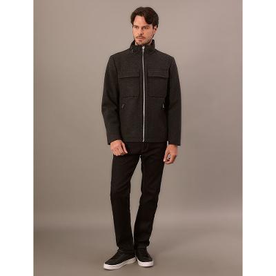 Casaco Masculino Lã Bolsos Embutidos Calvin Klein Jeans - Chumbo