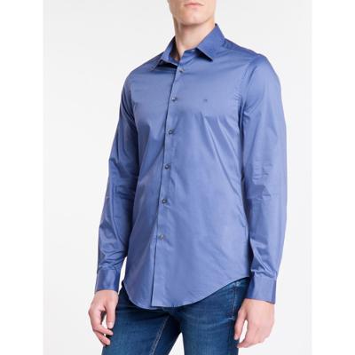 Camisa Social Masculina Slim Flex Collar Calvin Klein - Azul Marinho