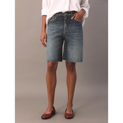 Bermuda Jeans Feminina Baggy 5 Pockets - Marinho