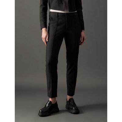 Calça Alfaiataria Com Nervuras Calvin Klein - Preto