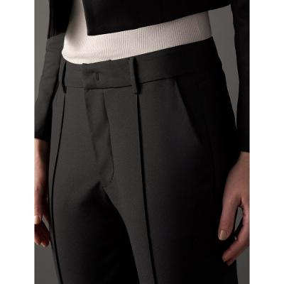 Calça Alfaiataria Com Nervuras Calvin Klein - Preto