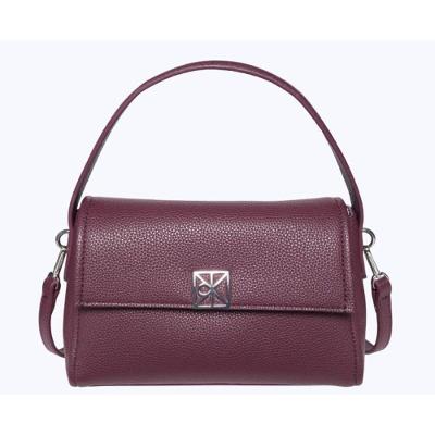 Bolsa Calvin Klein Feminina Shoulder Emblema Aop Metálico - Bordo