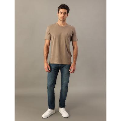 Camiseta Manga Curta Calvin Klein Jeans Masculino Omega - Caqui Medio