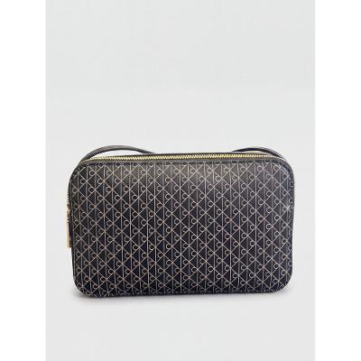 Bolsa Calvin Klein Feminina Camera Bag Aop Monograma - Preto