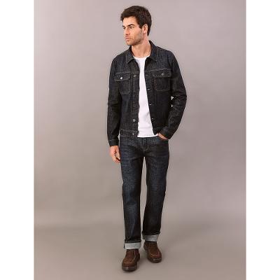 Jaqueta Jeans Bolsos Com Lapela - Marinho