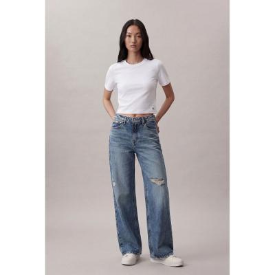 Blusa Calvin Klein Jeans Feminino Cropped Cotton - Branco