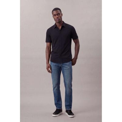 Camisa Mc Ckj Cotton Linen - Marinho