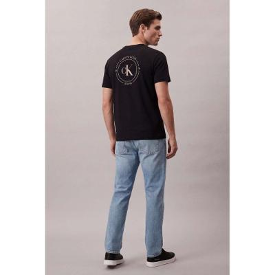 Camiseta Mc Ckj Masc Logo Ck Costas - Preto