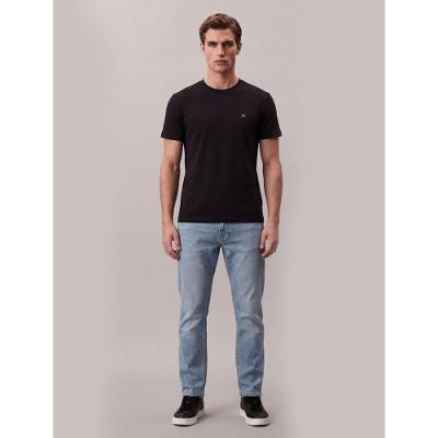 Camiseta Manga Curta Calvin Klein Jeans Masculino Logo Calvin Klein Costas - Preto