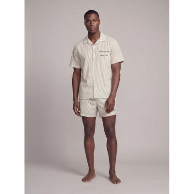 Pijama Masc Camisa M/c Botões Shorts - Caqui Medio