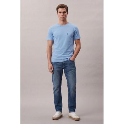 Camiseta Mc Ckj Masc Reissue Peito - Azul Claro