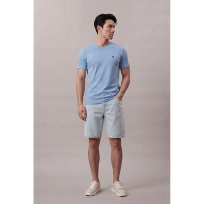 Camiseta Mc Ckj Masc Premium - Azul Claro