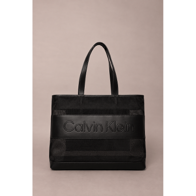 Bolsa Ck Tote Com Porta Moedas - Preto