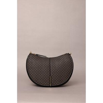 Bolsa Ck Crossbody Arredondada Monograma - Marrom