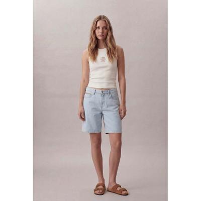 Bermuda Jeans Baggy 5 Pockets - Azul Claro