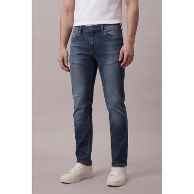 Calça Jeans Slim Moletom - Azul Médio