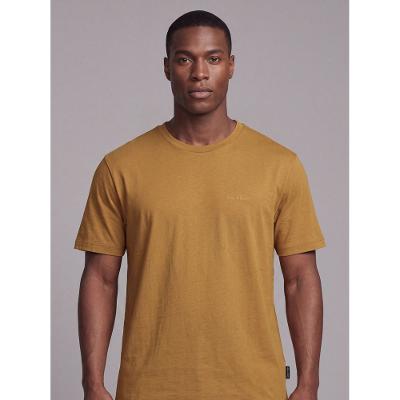 Camiseta Masculina Gola Careca Solid Liquid - Areia