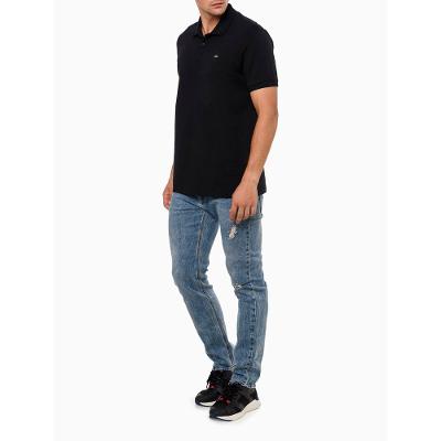 Polo Masculina Logo Bordado Calvin Klein Jeans - Preto
