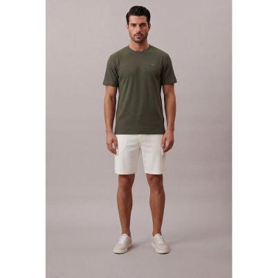 Camiseta Mc Ck Masc Piquet Patch Borrach - Militar